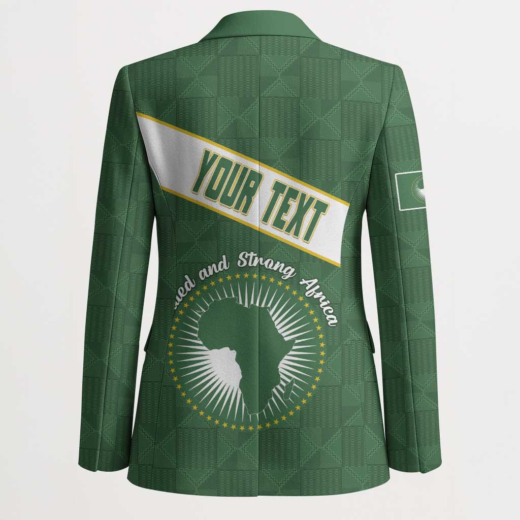 Personalized African Union Day Blazer Emblem With Kente Pattern