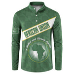 Personalized African Union Day Button Sweatshirt Emblem With Kente Pattern