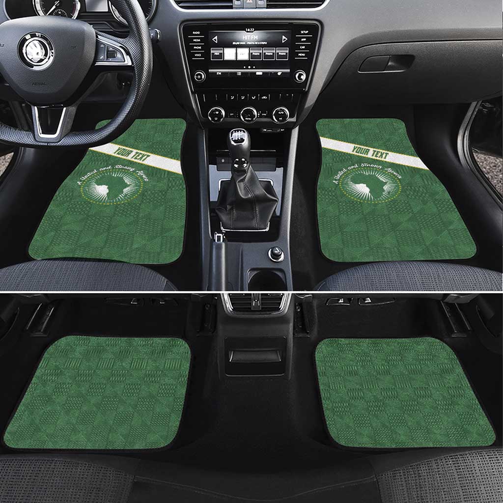 African Union Day Car Mats Emblem With Kente Pattern - African Pride