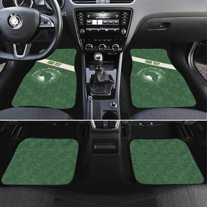 African Union Day Car Mats Emblem With Kente Pattern - African Pride