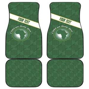 African Union Day Car Mats Emblem With Kente Pattern - African Pride