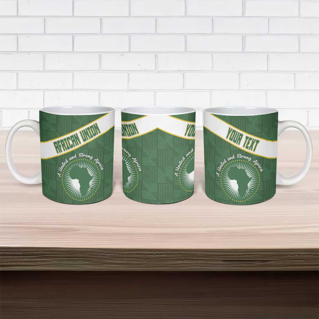 Personalized African Union Day Ceramic Mug Emblem With Kente Pattern