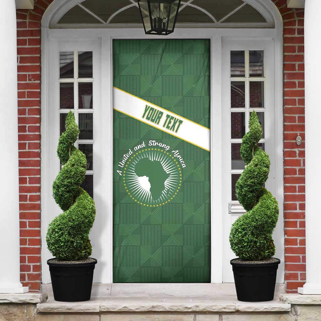 Personalized African Union Day Door Cover Emblem With Kente Pattern