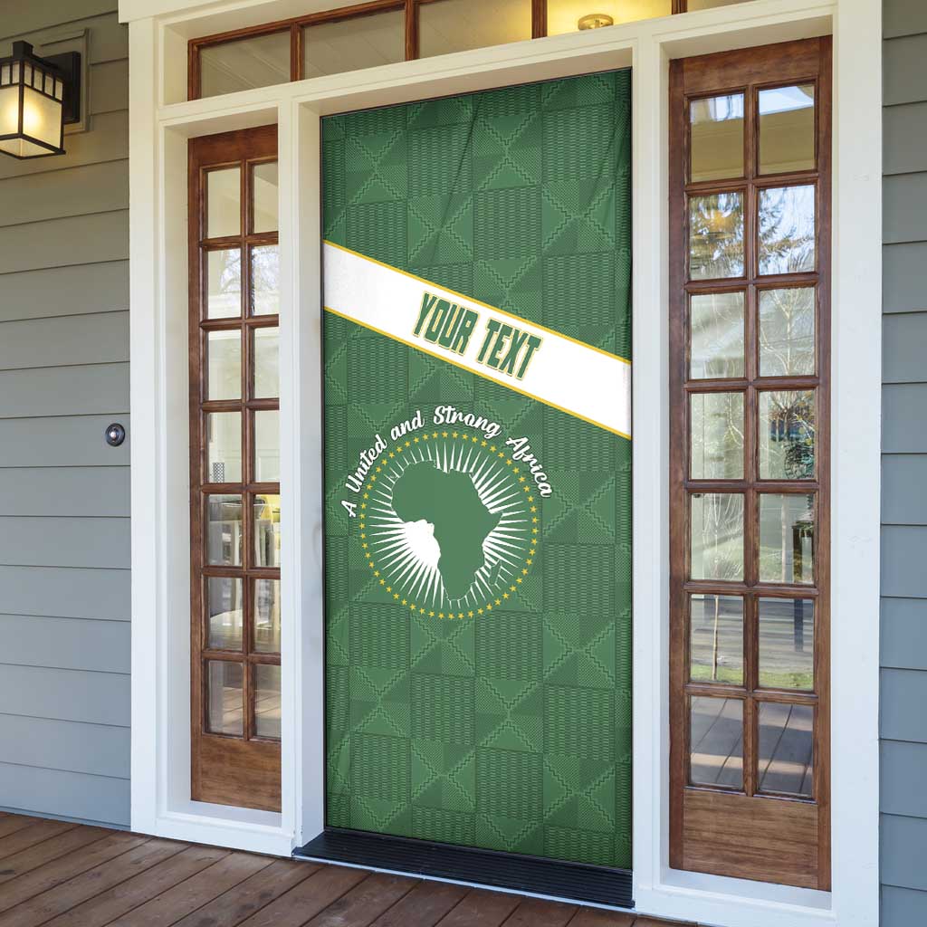 Personalized African Union Day Door Cover Emblem With Kente Pattern