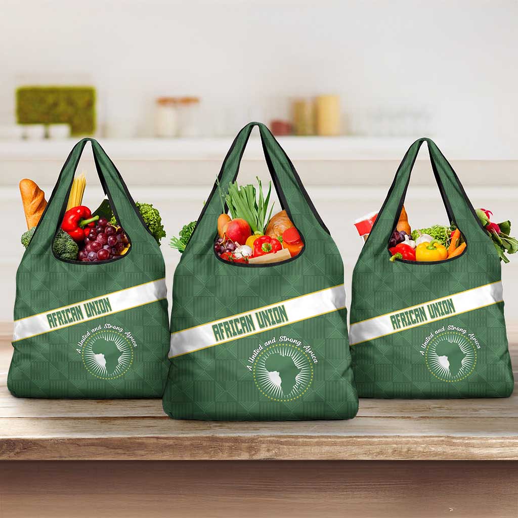 African Union Day Grocery Bag Emblem With Kente Pattern - African Pride
