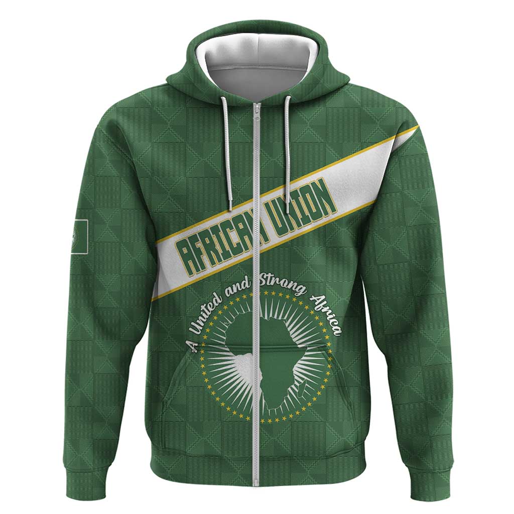 Personalized African Union Day Hoodie Emblem With Kente Pattern - African Pride