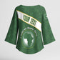 Personalized African Union Day Kimono Sleeve Blouse Emblem With Kente Pattern