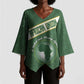 Personalized African Union Day Kimono Sleeve Blouse Emblem With Kente Pattern