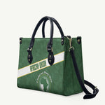 African Union Day Leather Bag Emblem With Kente Pattern