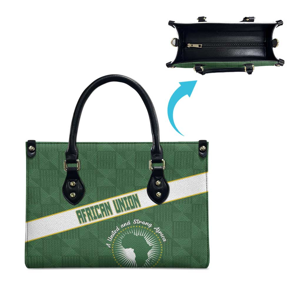 African Union Day Leather Bag Emblem With Kente Pattern