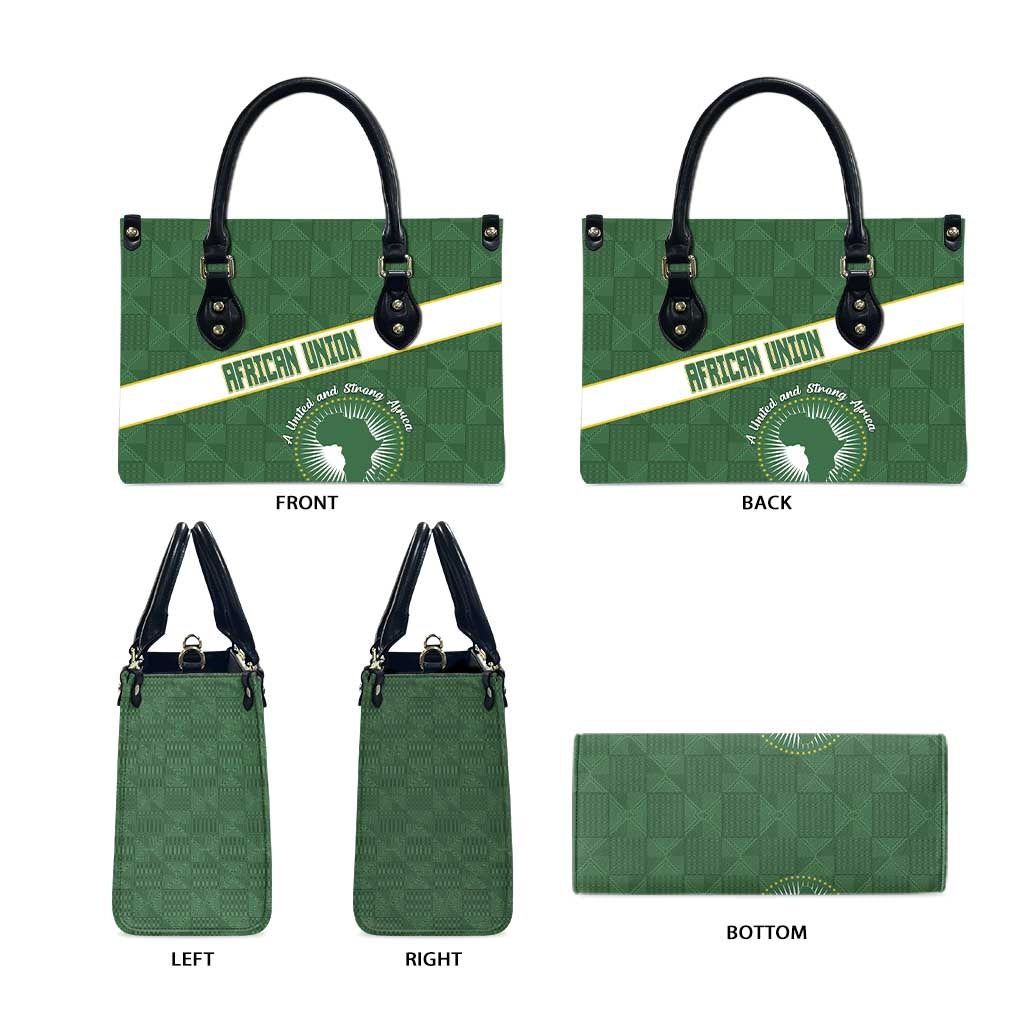 African Union Day Leather Bag Emblem With Kente Pattern