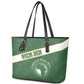 African Union Day Leather Tote Bag Emblem With Kente Pattern - African Pride