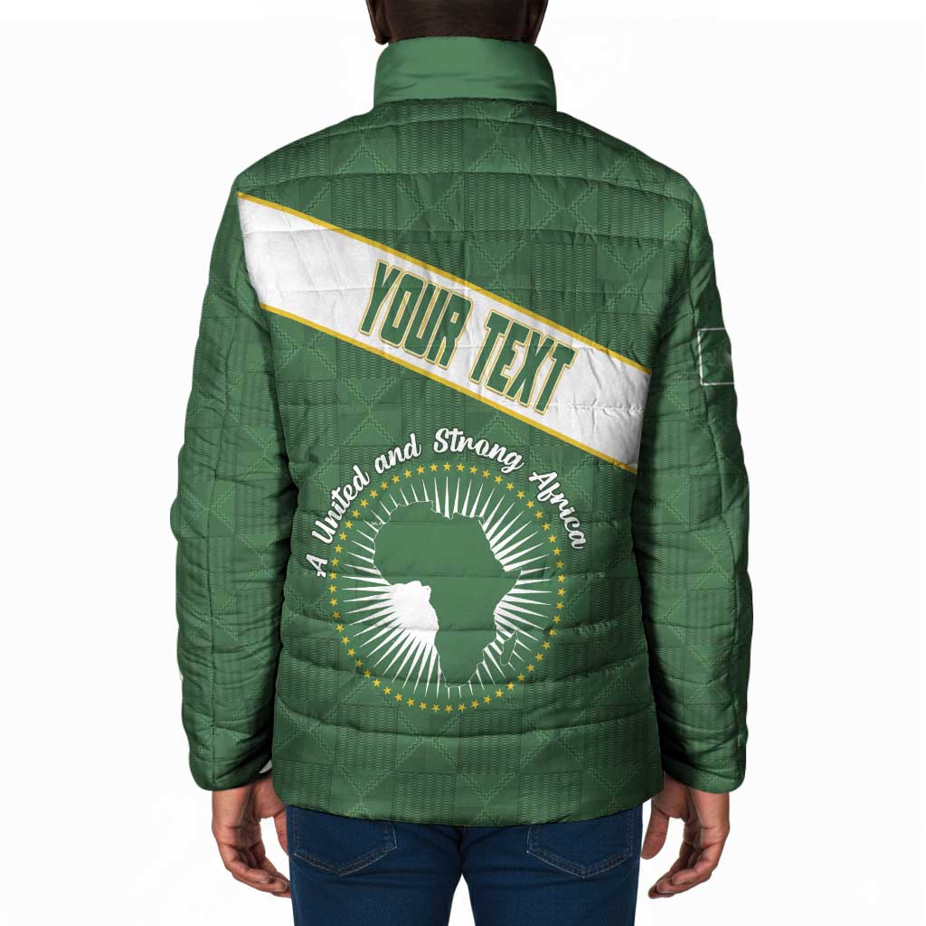Personalized African Union Day Padded Jacket Emblem With Kente Pattern