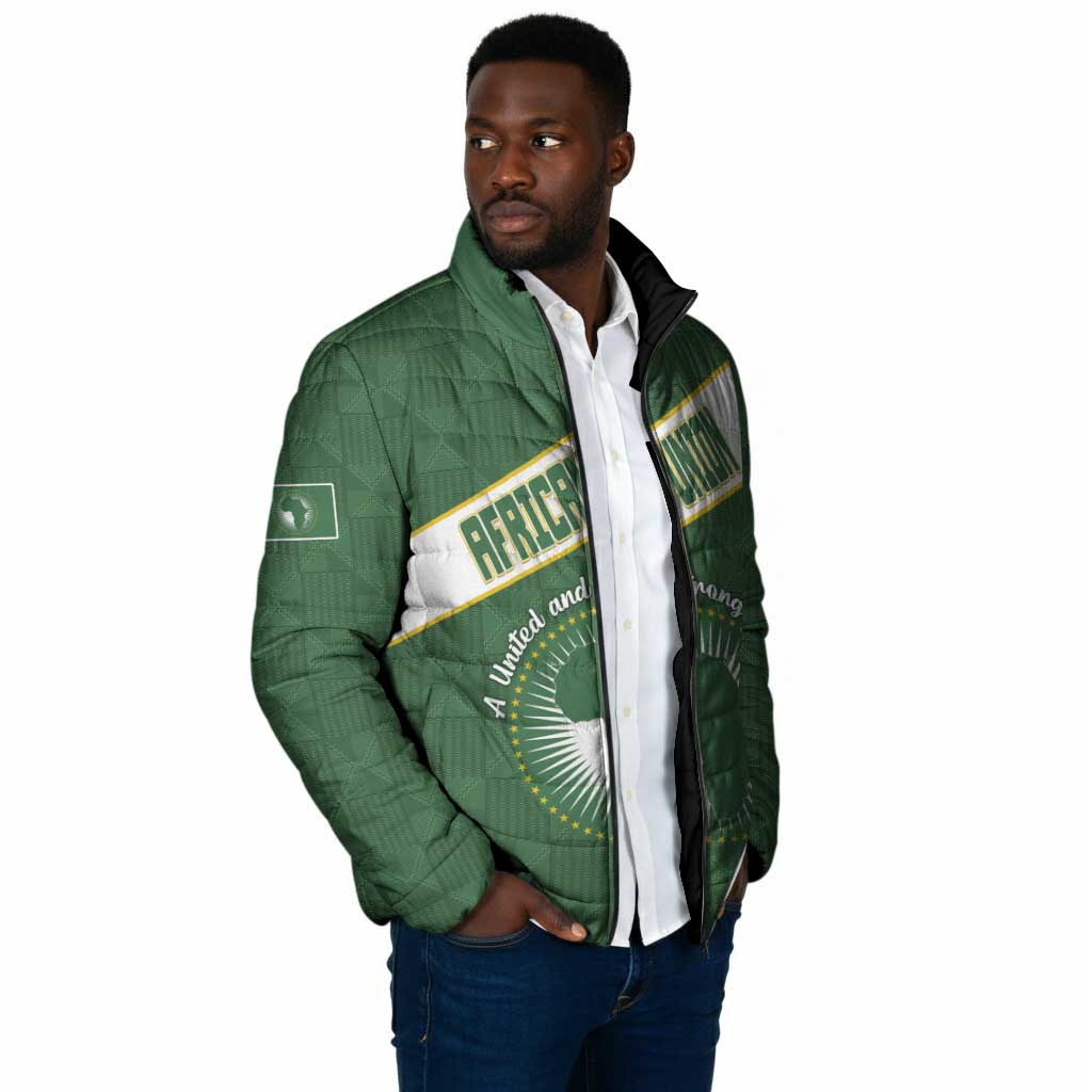 Personalized African Union Day Padded Jacket Emblem With Kente Pattern