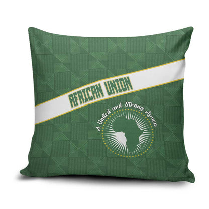 African Union Day Pillow Cover Emblem With Kente Pattern