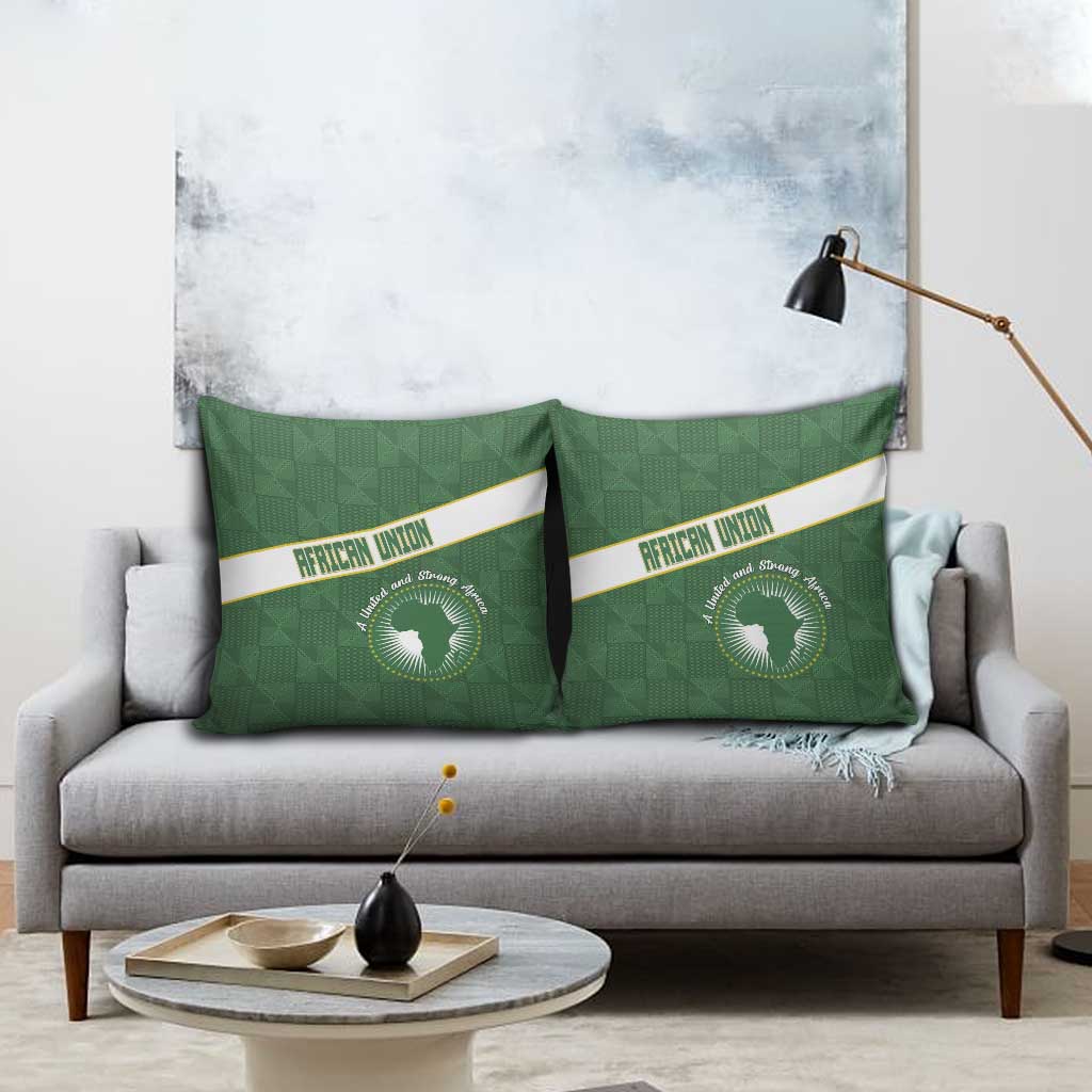 African Union Day Pillow Cover Emblem With Kente Pattern