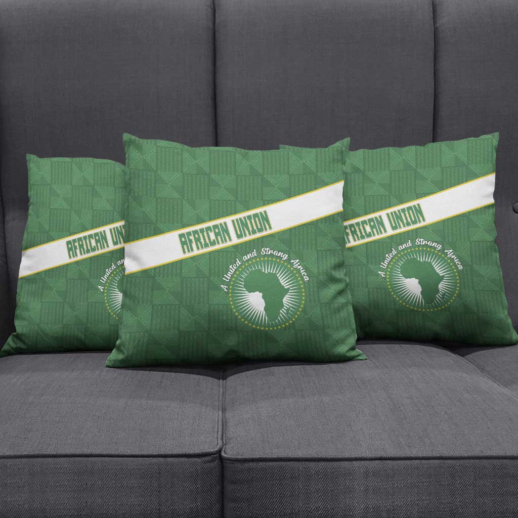 African Union Day Pillow Cover Emblem With Kente Pattern