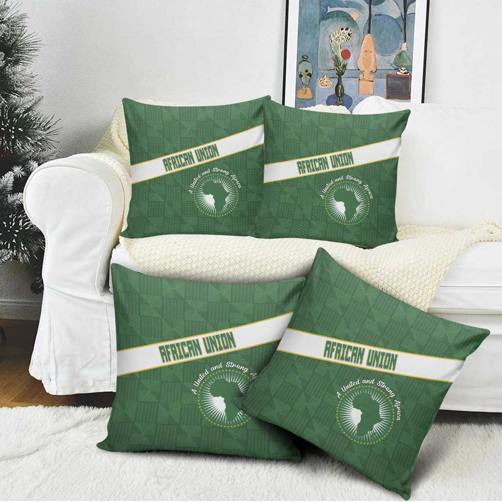 African Union Day Pillow Cover Emblem With Kente Pattern