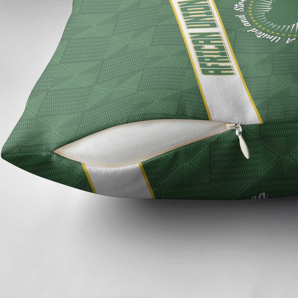 African Union Day Pillow Cover Emblem With Kente Pattern