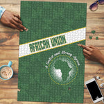 African Union Day Puzzle Emblem With Kente Pattern