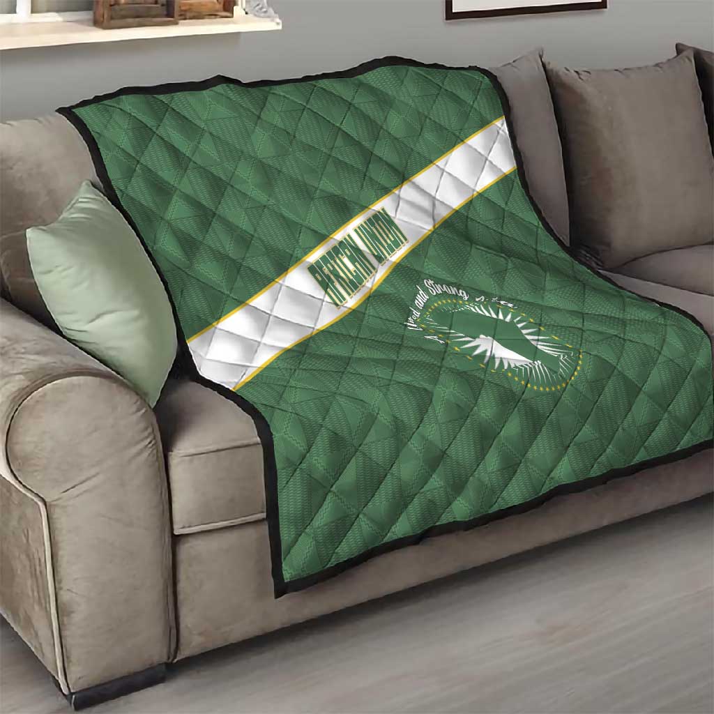 African Union Day Quilt Emblem With Kente Pattern - African Pride