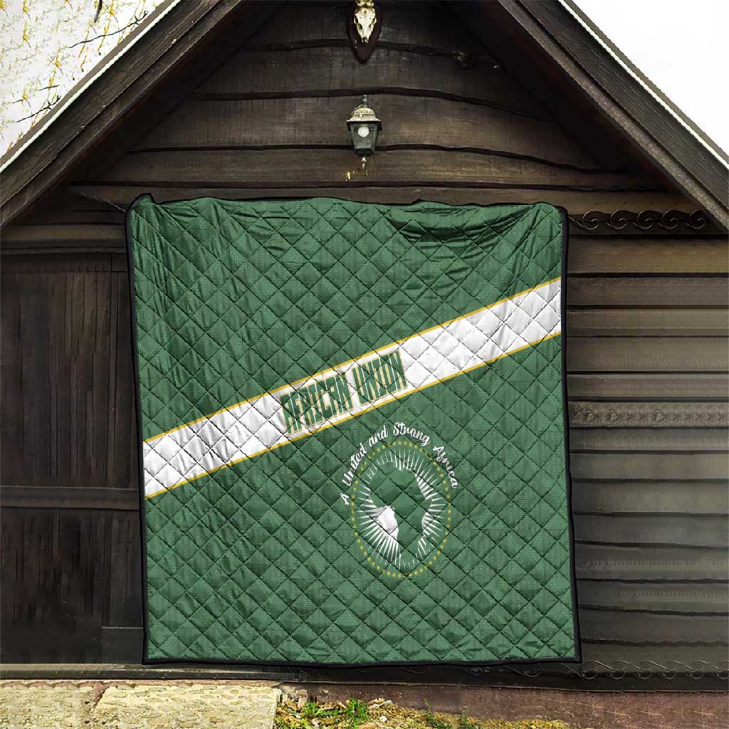 African Union Day Quilt Emblem With Kente Pattern - African Pride