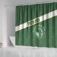 African Union Day Shower Curtain Emblem With Kente Pattern - African Pride