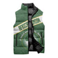 Personalized African Union Day Sleeveless Puffer Jacket Emblem With Kente Pattern