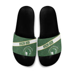 African Union Day Slide Sandals Emblem With Kente Pattern