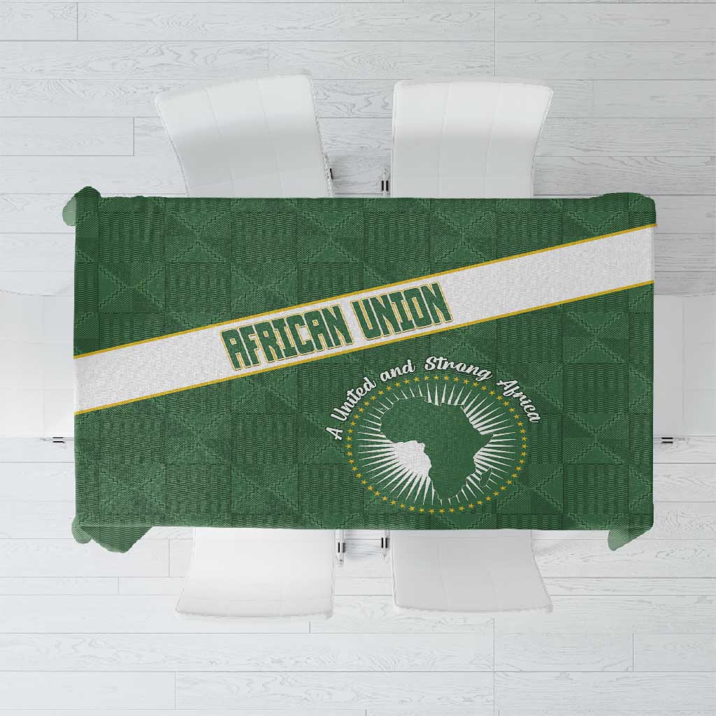 African Union Day Tablecloth Emblem With Kente Pattern - African Pride