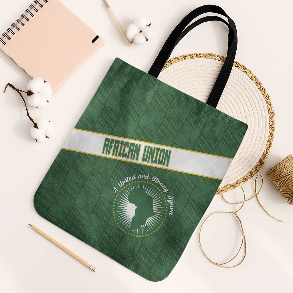 African Union Day Tote Bag Emblem With Kente Pattern