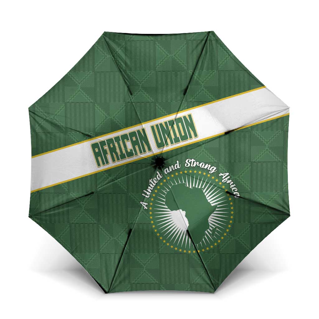 African Union Day Umbrella Emblem With Kente Pattern