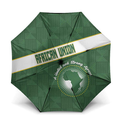 African Union Day Umbrella Emblem With Kente Pattern