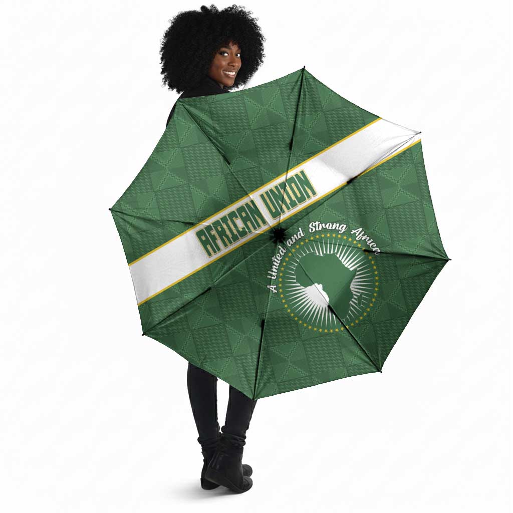 African Union Day Umbrella Emblem With Kente Pattern