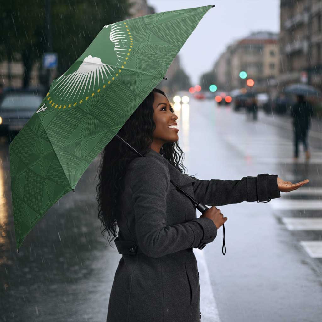 African Union Day Umbrella Emblem With Kente Pattern
