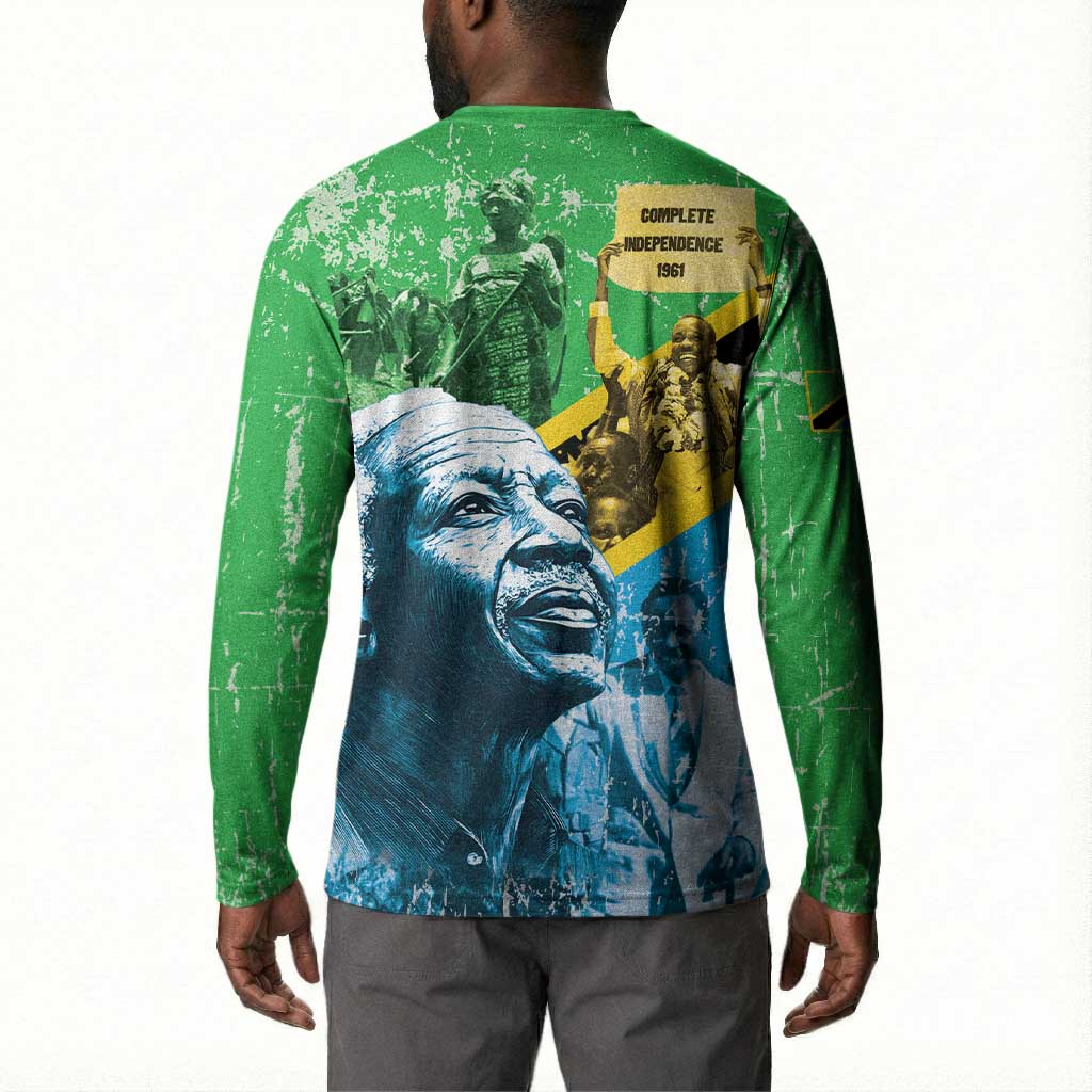 Happy Tanzania Nyerere Day Button Sweatshirt One Nation - One People