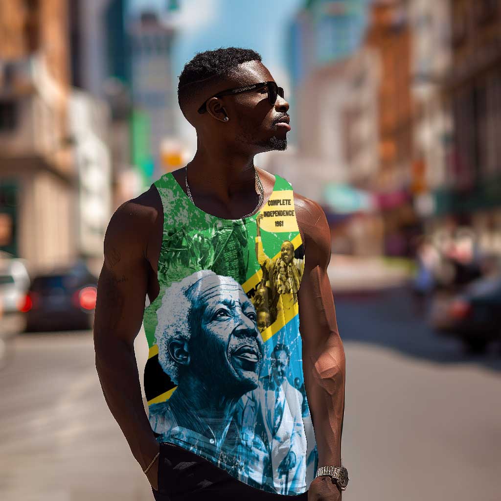 Tanzania Julius Nyerere Men Tank Top One Nation - One People - African Pride