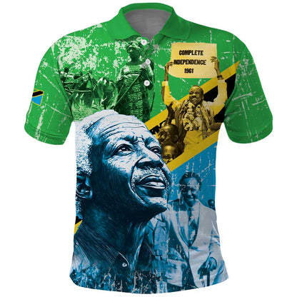 Tanzania Julius Nyerere Polo Shirt One Nation - One People - African Pride