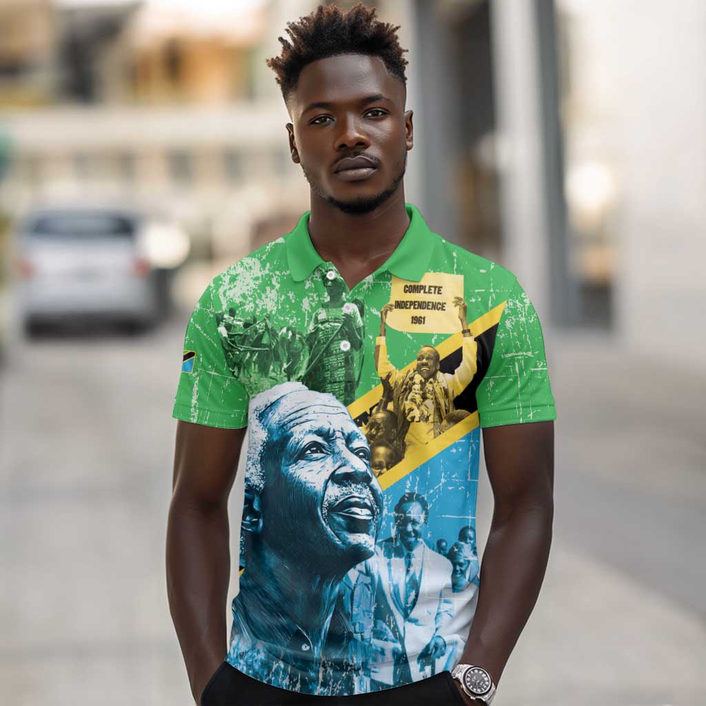 Tanzania Julius Nyerere Polo Shirt One Nation - One People - African Pride