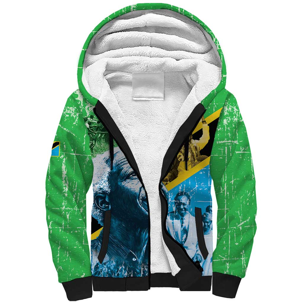 Tanzania Julius Nyerere Sherpa Hoodie One Nation - One People - African Pride