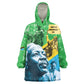 Tanzania Julius Nyerere Wearable Blanket Hoodie One Nation - One People - African Pride