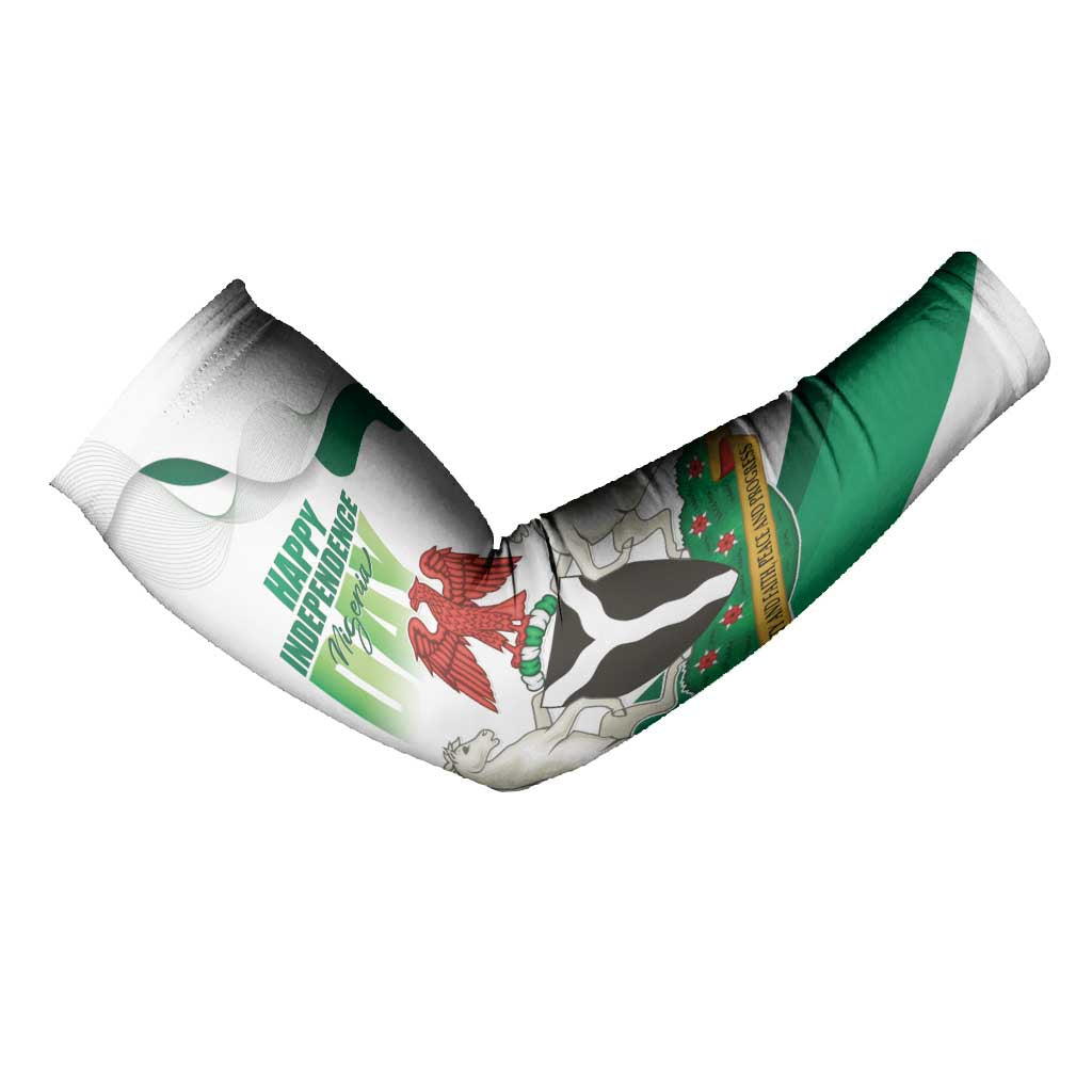 Personalized Nigeria Independence Day Arm Sleeves Unity and Faith Peace and Progress