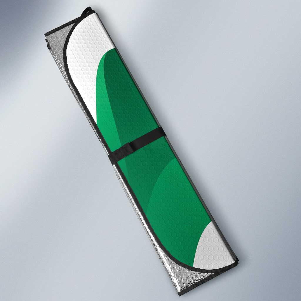 Nigeria Independence Day Auto Sun Shade Unity and Faith Peace and Progress