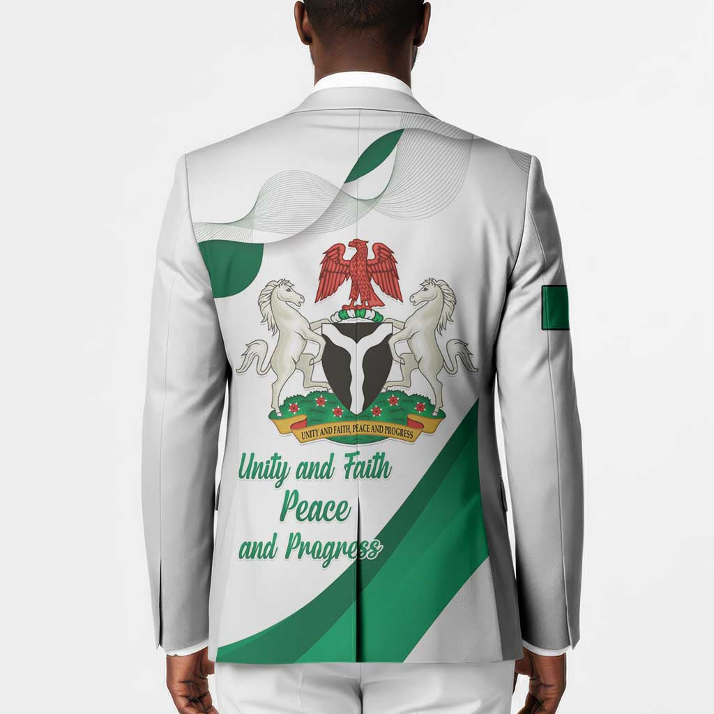 Personalized Nigeria Independence Day Blazer Unity and Faith Peace and Progress