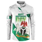 Personalized Nigeria Independence Day Button Sweatshirt Unity and Faith Peace and Progress