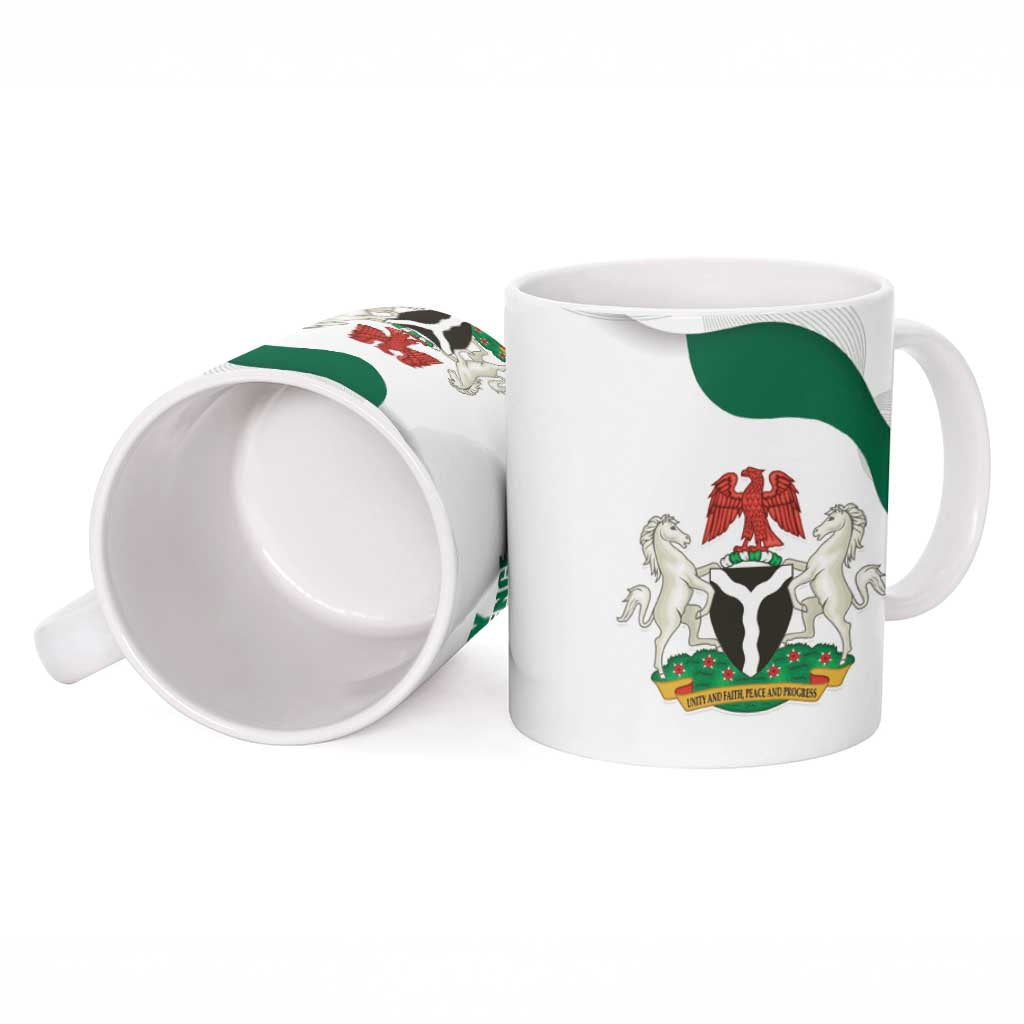 Personalized Nigeria Independence Day Ceramic Mug Unity and Faith Peace and Progress