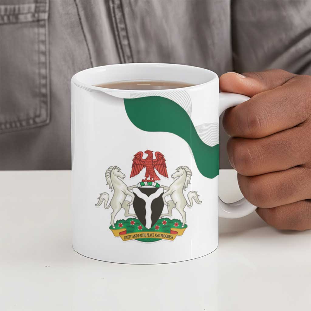 Personalized Nigeria Independence Day Ceramic Mug Unity and Faith Peace and Progress