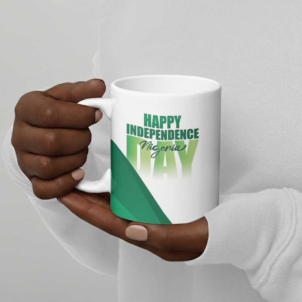 Personalized Nigeria Independence Day Ceramic Mug Unity and Faith Peace and Progress