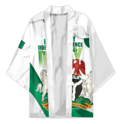Personalized Nigeria Independence Day Kimono Unity and Faith Peace and Progress