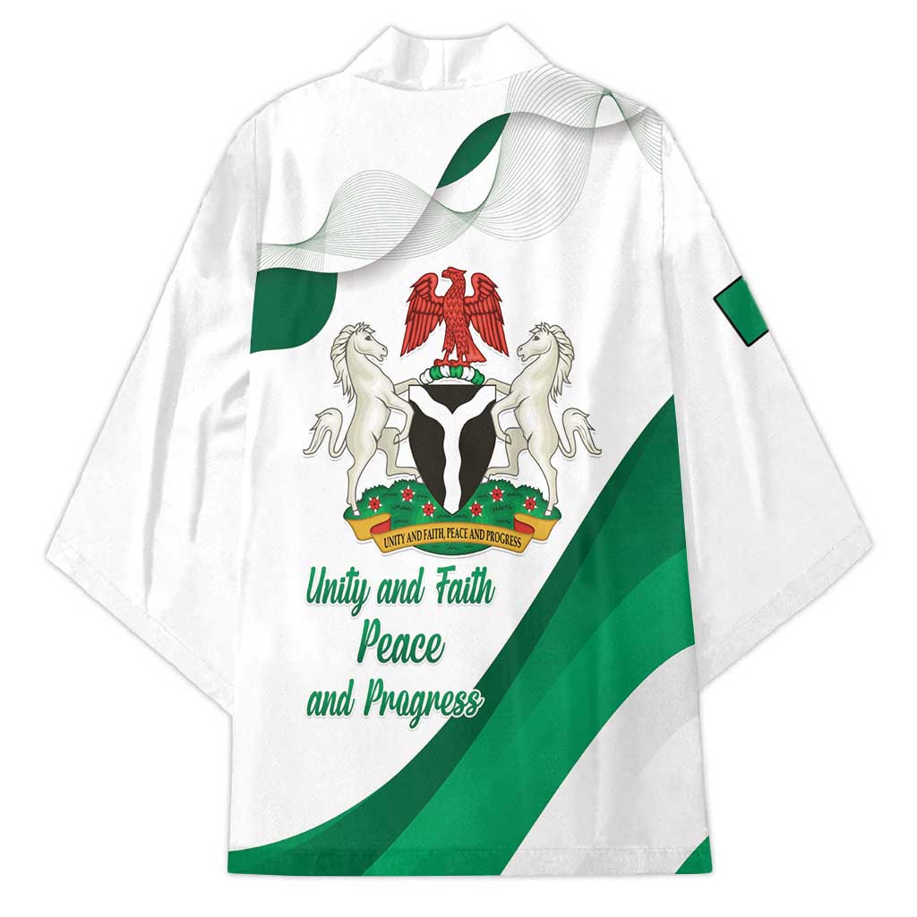 Personalized Nigeria Independence Day Kimono Unity and Faith Peace and Progress